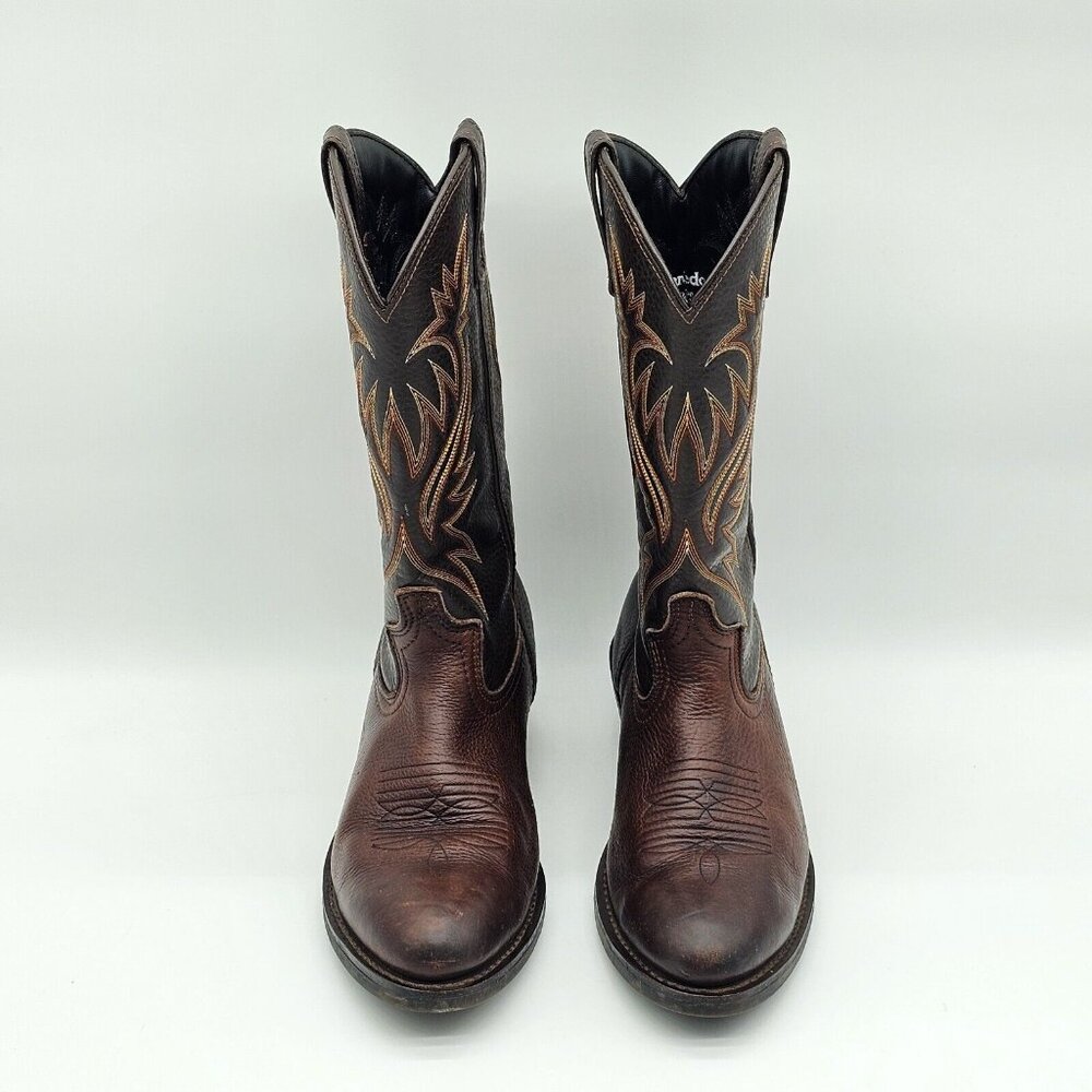 Laredo Paris Collection Mens Western Boots Size 8 Brown Leather Pointed Rodeo - Picture 2 of 13